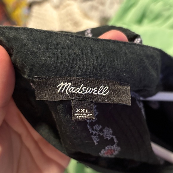 Madewell Black Long Sleeve Dress with Embroidery - Picture 6 of 6